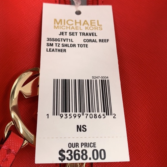 Michael Kors Jet Set Travel Small Leather Top Zip Shoulder Tote Handbag - Picture 16 of 16